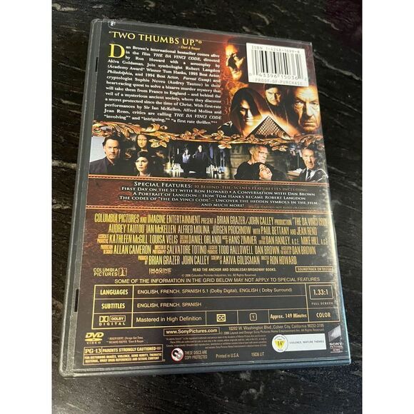 The Da Vinci Code (Full Screen Two-Disc Special Edition) - DVD - VERY GOOD - Picture 4 of 5